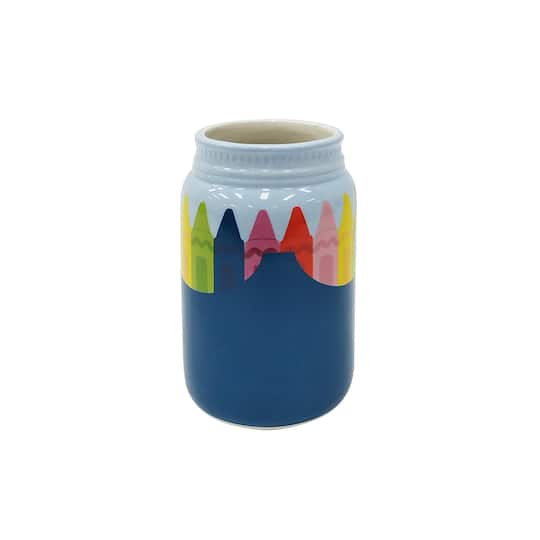 6" Crayons Ceramic Jar by B2C™